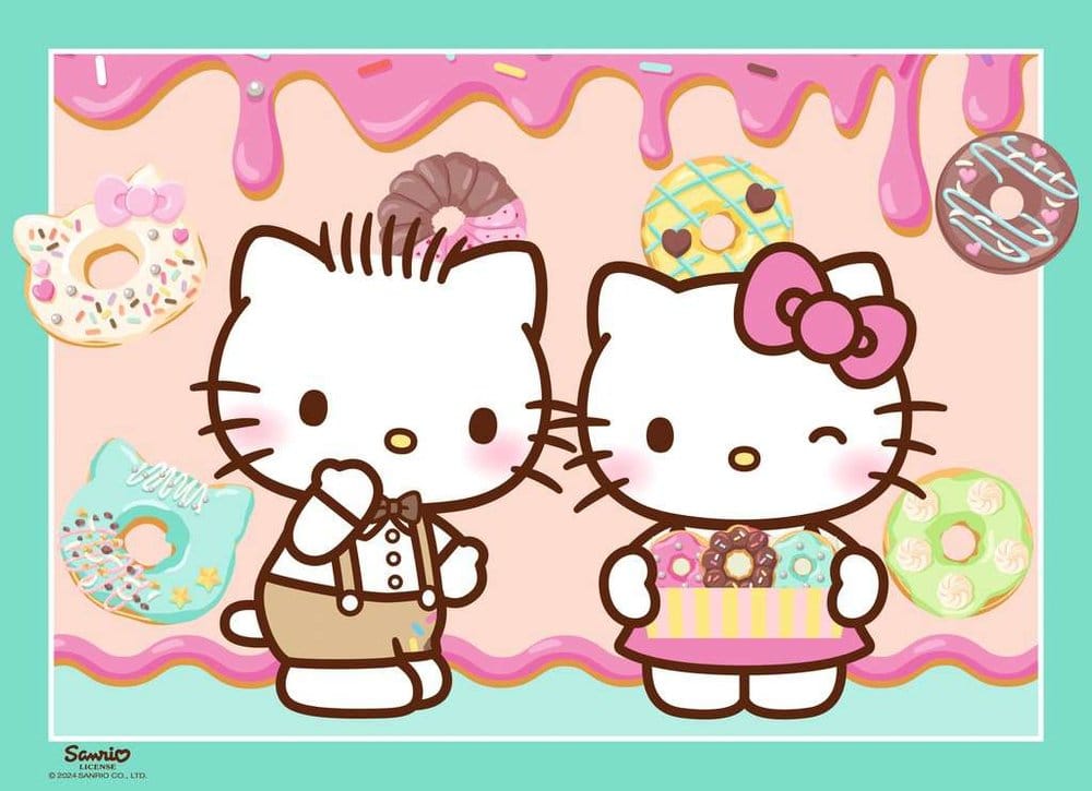 Hello Kitty Puzzles 4er-Pack Los geht's, Hello Kitty! (4x100 Teile) - Anime Figuren günstig kaufen