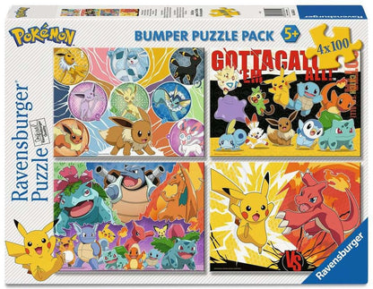 Pokémon Puzzles 4er-Pack Pokémon-Kumpels (4x100 Teile) - Anime Figuren günstig kaufen
