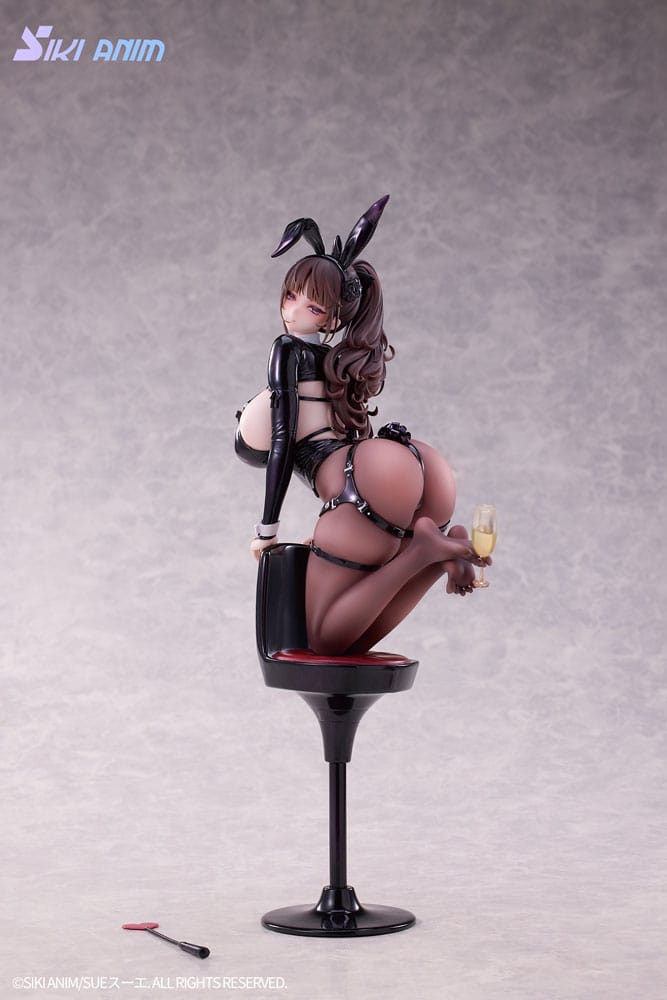 Champagne and Bunny Girl Rose Bare Black Stocking Ver. Original Character SIKI ANIM