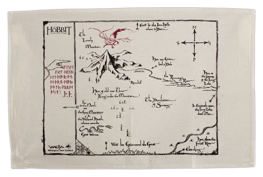 Der Hobbit Geschirrtuch Thorins Map - Anime Figuren günstig kaufen