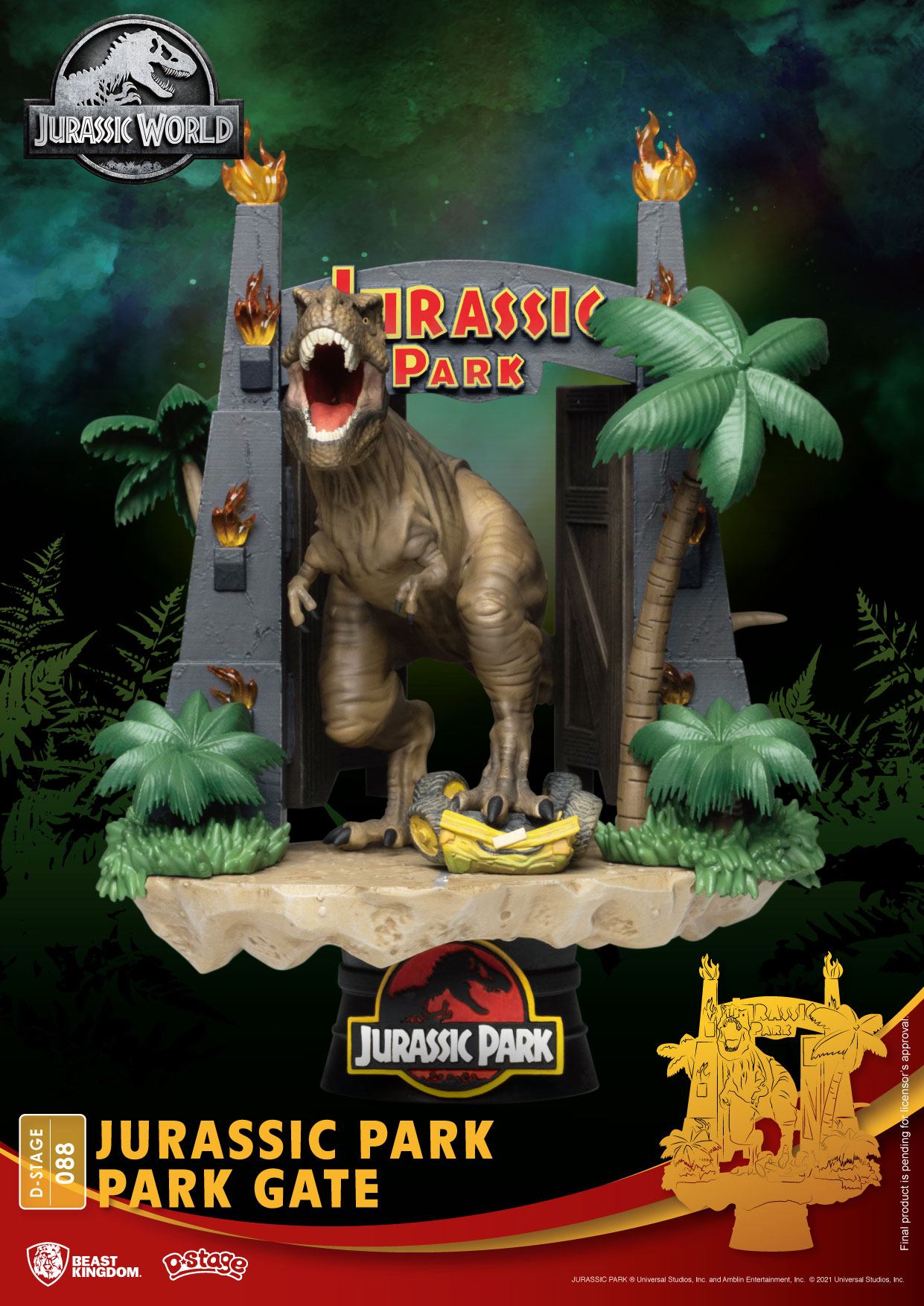 T-Rex - Park Gate D-Stage in Diorama Style / Jurassic Park